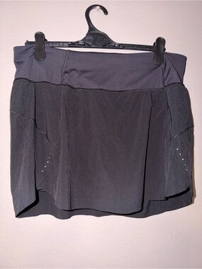 Athleta Run With It Skort Black Athletic Tennis Golf Running Skirt 1X Plus Size